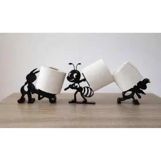 Suporte para Papel Higiênico Formigas Decorativo Criativo para Banheiro Moderno Design Divertido