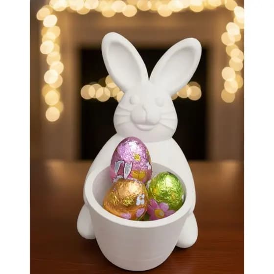 Coelhinhos da Páscoa decoração porta ovos chocolate enfeite mesa presente coelho suporte cesta pascala