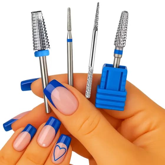 Kit 4 Brocas Profissional Remoção Acabamento Nivelamento do alonagamento de unhas de gel Cuticula diamantada Pm 718 nail