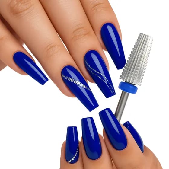 Fresa de tungstênio conica 5 em 1 Universal para motor lixa eletrica de unha de Gel Curvatura acabamento Nivelar remover