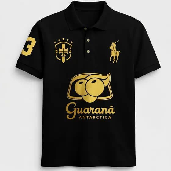 Polo Masculina Seleção Vintage Premium Estilo Brasil