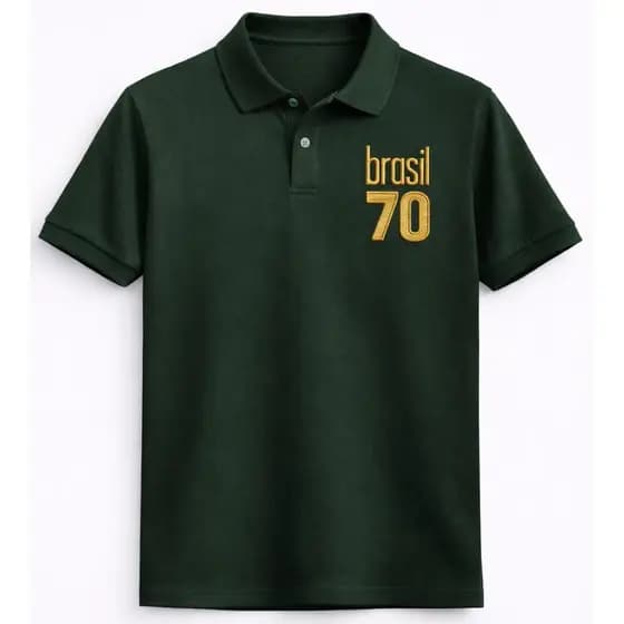 Camisa Polo Masculina Collection Brasil Vintage - Torcedor