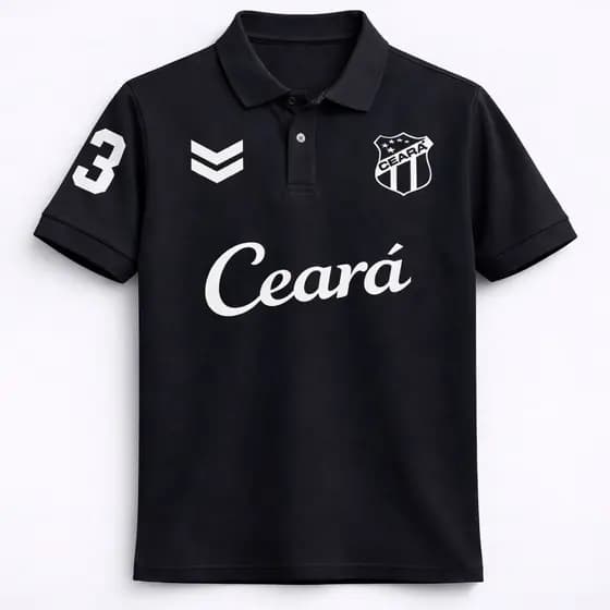 Camisa Polo Masculina Vintage Times Anos 90 Retro - Torcedor Ceará