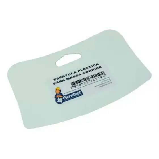 Espátula Plástica Branca Flexível 7,5 x 13 cm Para Massa Corrida Gerplast