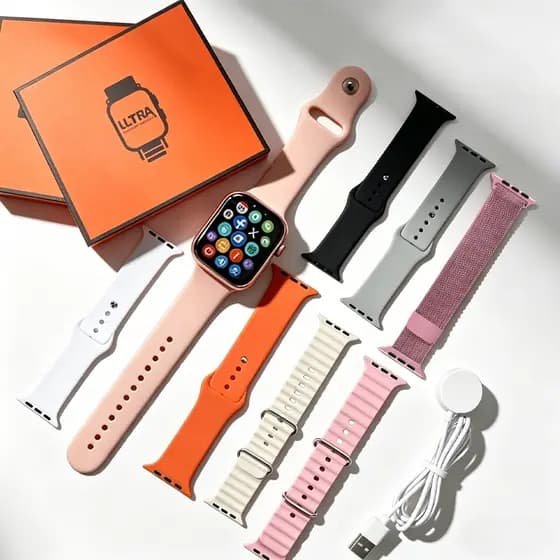 Novo Smartwatch Relógio Inteligente S100 Ultra 3 7 Em 1 49mm/45mm Pulseira Esportiva Com Tela De Toque Completa