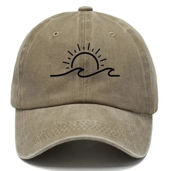 Chapéu de sol com Top macio e boné combinado