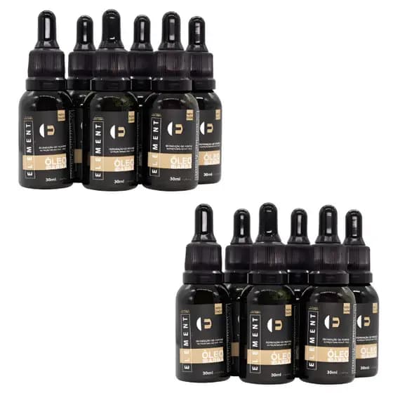 Kit 3 6 12 Óleo Para Barba Hidratante Profissional 30ml Element - Atacado