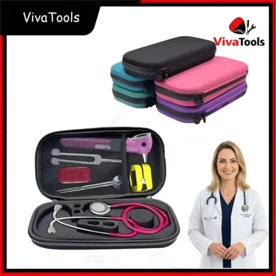 Estojo Protetor para Estetoscópio Médico Universal | Case com Zíper em EVA, Antimpacto