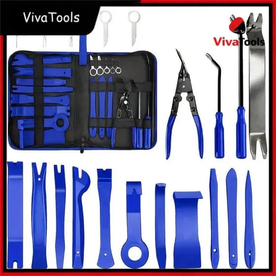 Kit Profissional para Remoção de Parachoque 19/39 Peças em Nylon | Não Danifica Pintura do Carro | Ideal Profissionais