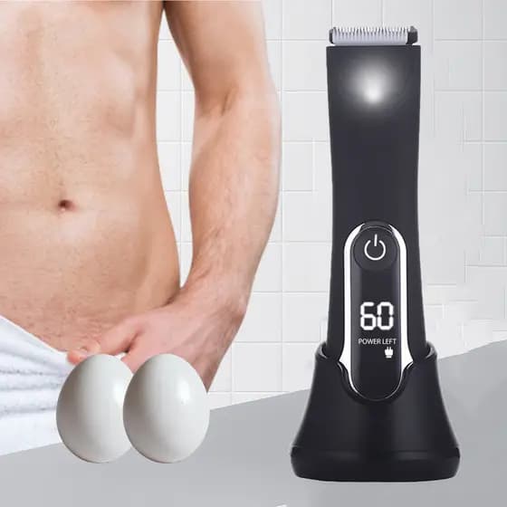 Aparador de Pelos Íntimos Masculino Aparador Corporal Recarregavel USB Sem Fio A Prova Dagua Anticorte Portatil