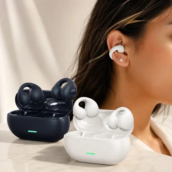 Fone OWS Bluetooth 5.3 Open Ear Sem Fio Estéreo Confortável para Android iOS Academia