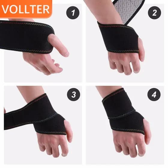 2 Peças Pulseira Ajustável Ginásio Suporte De Pulso Levantamento De Peso Powerlifting Cinta Esportes Tala Para Ciclismo