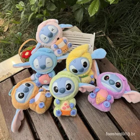 Pingente de Boneca de Pelúcia Costurada em Vinil Fofo, Chaveiro de Bolsa Costurada