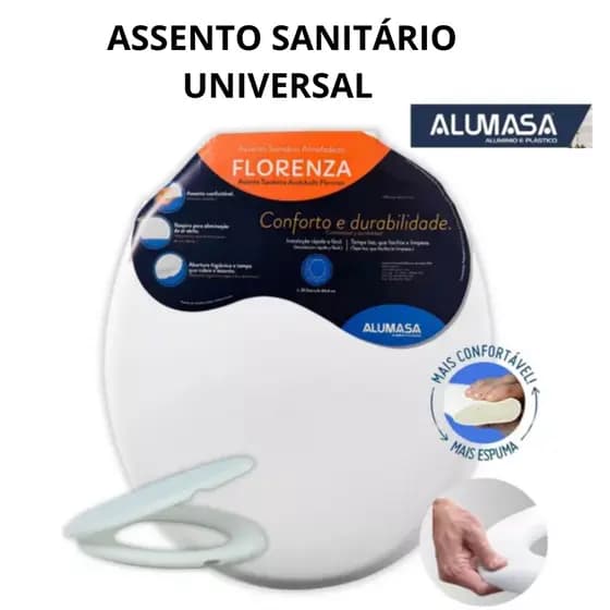 assento sanitário almofadado Florenza Alumasa