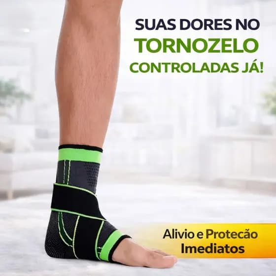 Tornozeleira Ortopédica Compressão Ajustável Suporte Esportivo Alívio Dor Entorse Recuperação Unissex Premium Unidade