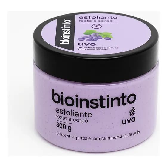 Esfoliante Corporal e Facial Uva Bio Instinto 300g Skincare Limpeza Profunda