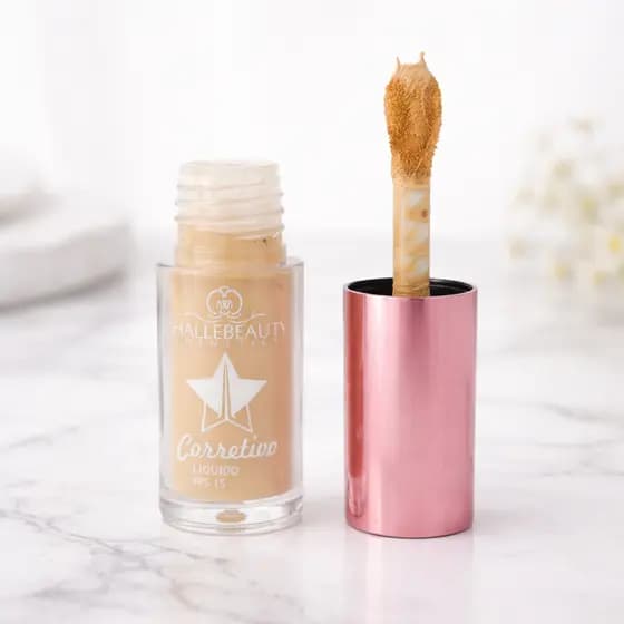 maquiagem Corretivo Líquido Phallebeauty Face Alta Cobertura Matte Longa Duração