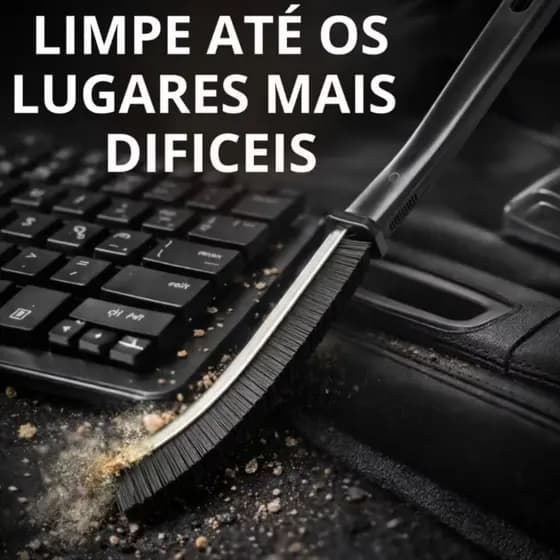 ESCOVA MÁGICA DE LIMPEZA 2 EM 1,REMOVE POEIRA DE TRILHOS,JANELAS E FRESTA