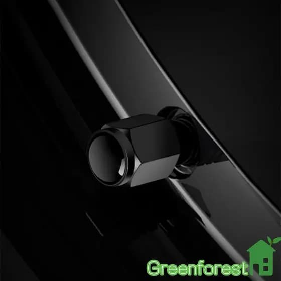 greenfor Conjunto Tampa Haste Ar Preta 4 Peças Aparafusadas Para Detalhes Limpa