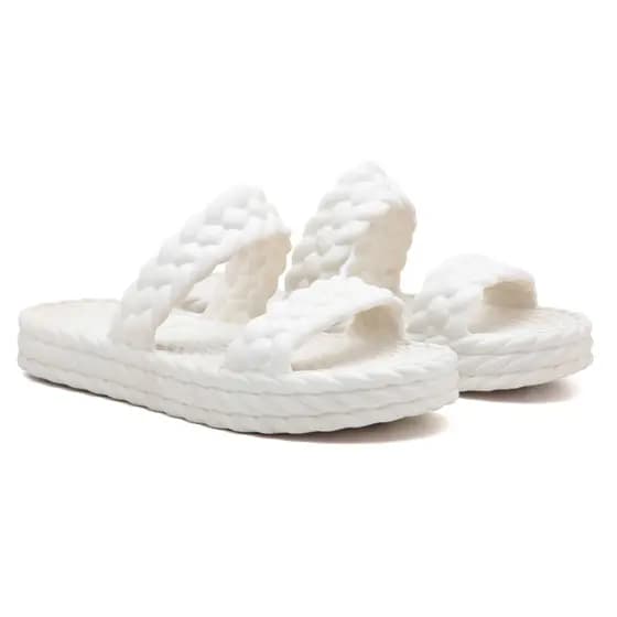 Papete Lais,Papete Sandália Flatform Chinelo Entrega Imediata Tiras Tranças Anabela Brizza