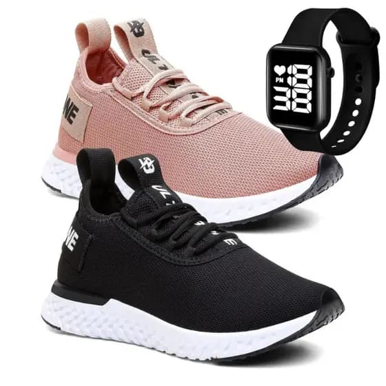 Kit com 2 Pares – Tênis Feminino Ultrabone , Caminhada Esporte Ao Ar Livre Academia Trabalho Dia A Dia
