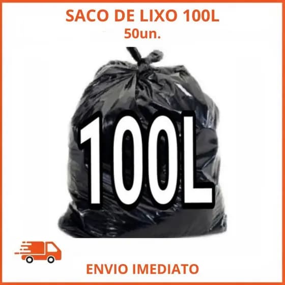 SACO DE LIXO DE 100L 50UN