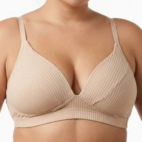 Sutiã de Bojo Canelado Alças Finas Soft Top Fitness Confortável Microfibra Não Amassa Sem Aro