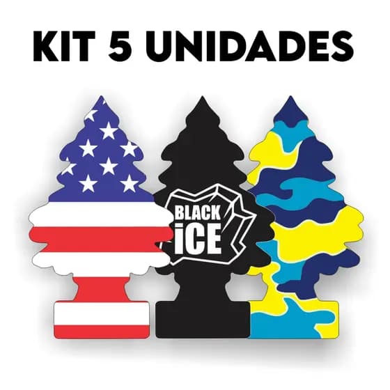 Kit 5 Cheirinho de carro Aromatizador Cheirinho Para Carro Pinheiro Sortidos