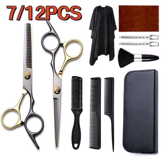 7/12 Peças De Tesouras De 6 Polegadas Ferramentas De Corte De Cabelo Adequadas Para Casa E Animais De Estimação