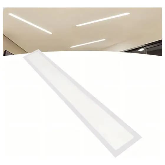 Plafon Luminária Led Retangular 124x15cm Embutir 36w