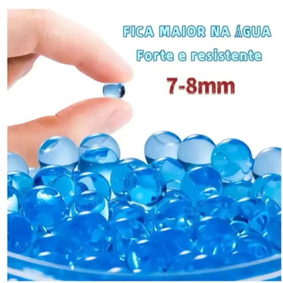 KIT 50 Mil Bolinhas Azul ou colorido de Gel 7mm: Diversão que cresce na água para arminha Orbeez-BYB