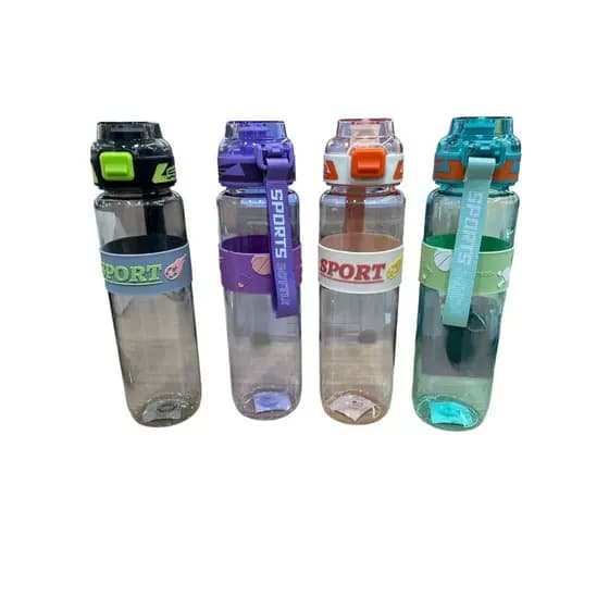 Garrafa Squeeze Esportiva 1200ml Com Alça E Trava De Segurança - Modelos De Estampas Coloridos e Sortidos
