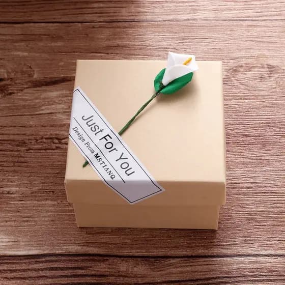 Fornecimento direto caixa de papel para embalagem de relógio, caixa de relógio de fadas rosa, acessórios de joias, caixa