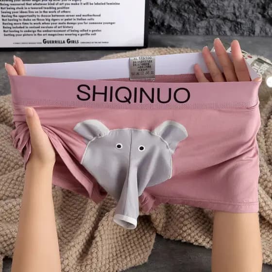 Elefante dos desenhos animados roupa interior Modal masculina respirável confortável Boxer juventude moda Shorts masculi