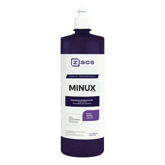 Brilho Para Pneus Zacs Minux 1l Gel Pretinho Duradouro