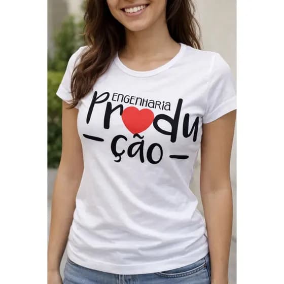 Camisa Feminina Engenharia de Produção ; Blusa Engenharia de Produção