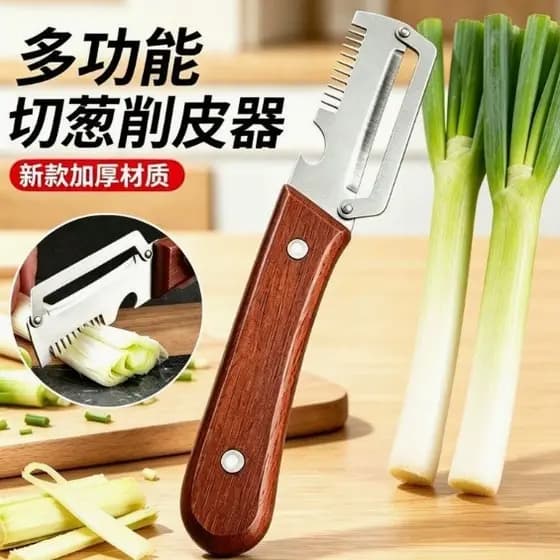 Descascador multifuncional de aço inoxidável, ralador, raspador de batatas, cortador de cebolinha, utensílio para descas