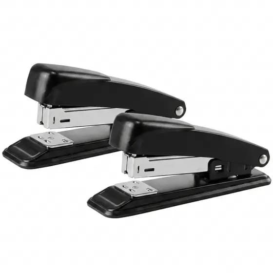 Kit 2 Grampeador Metal Preto 11,5cm Onda Para 25 Folhas 4811022