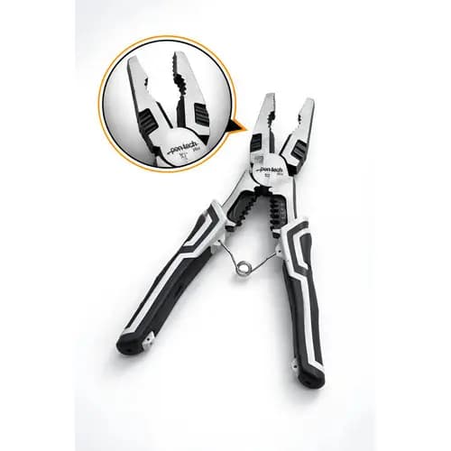 Alicate Universal Profissional Emborrachado Multifuncional Descascador Crimpador