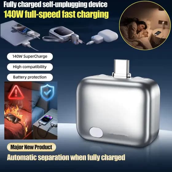 140W Auto Desconexão Type C Carregador Física Inteligente Bateria Guarda Proteção Anti Sobrecarga