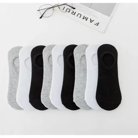 KIT 3-6-12pares Meias invisíveis masculinas e femininas, meias Sapatilha finas, meias casuais, meias de cor sólida, meia