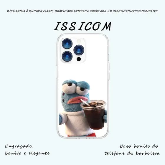 Capa de Celular Peixe feio Caso de telefone mulher capinha capinha iphone Pintura para iPhone XR até 17 Pro Max