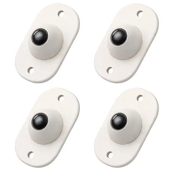 Rodinhas Adesivas 360° Reforçadas Kit 4 Peças Suporte até 8kg para Móveis Caixas Organizadores Lixeiras Fácil Instalação
