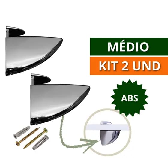 Kit 2 Suporte Prateleira Organizadora Horizontal parede Tucano Médio ABS Resistente P/ Vidro Madeira