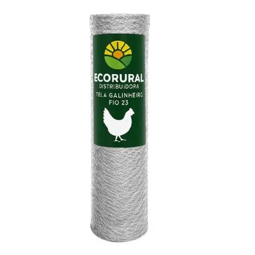 Tela Galinheiro Fio 23 1,20x10m Galvanizada Cercamento Jardins e Criação - NOVIDADE