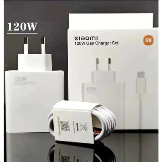 Carregador rápido de 120W 67W com 6A USB C cabo 1M para Mi Turbo Charge Turbo Power Cabo USB + Cabo Tipo C 120W