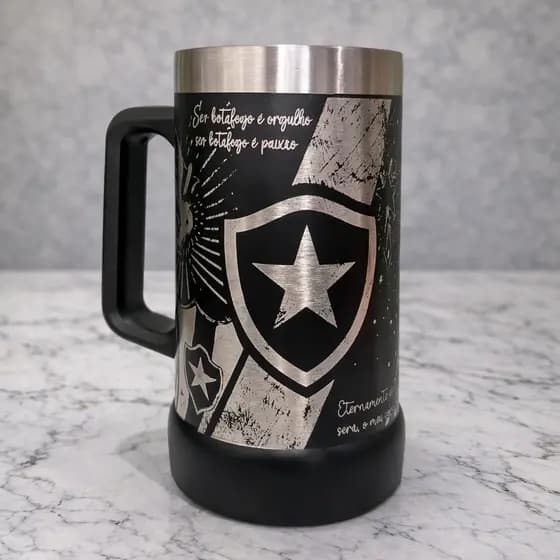 CANECA TÉRMICA Personalizada BOTAFOGO Gravação 360° graus