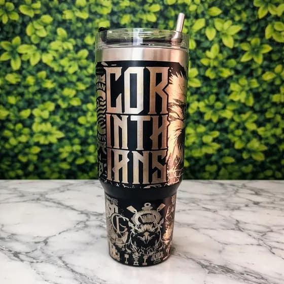 Garrafa Térmica Corinthians 1.200 ml Personalizado Gravação 360° a Laser