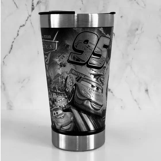 Copo Térmico Personalizado Relâmpago McQueen Gravação a Laser 360º