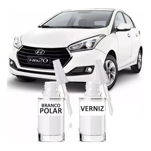 Tinta Tira Risco Automotivo Hyundai Hb20 Cor Branco Polar Uso Profissional